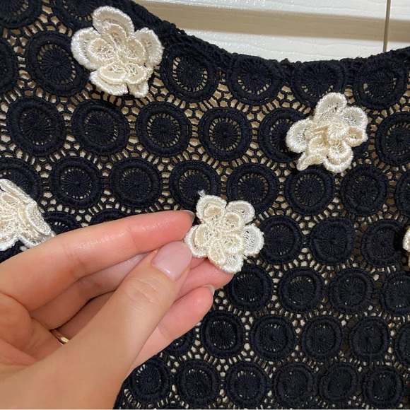 Dolce and Gabbana Crochet Floral Little Black Lace Dress LBD Size Small - Picture 6 of 16